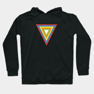 Triangles in Triangle 3d Rainbow Design Hoodie